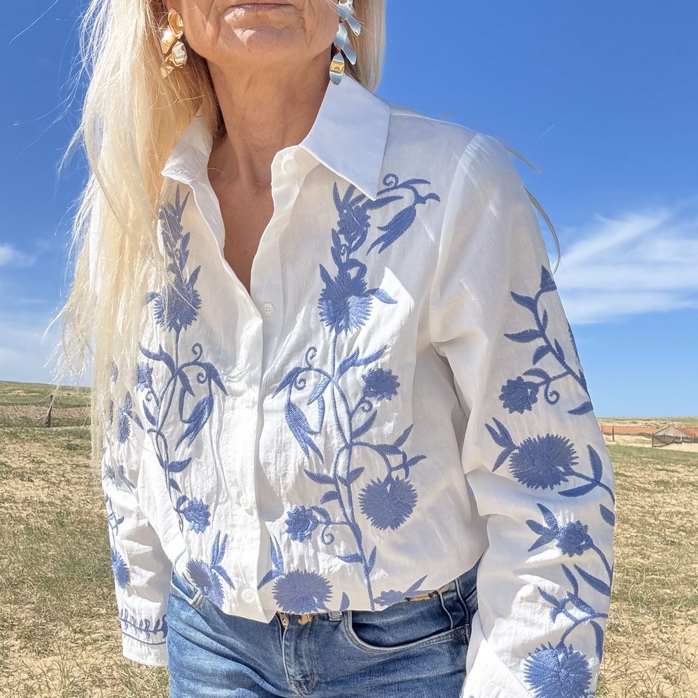 Blouse Bohème Romantique Femme – Coton blanc Brodé | Esprit Chic et Décontracté – Image 2