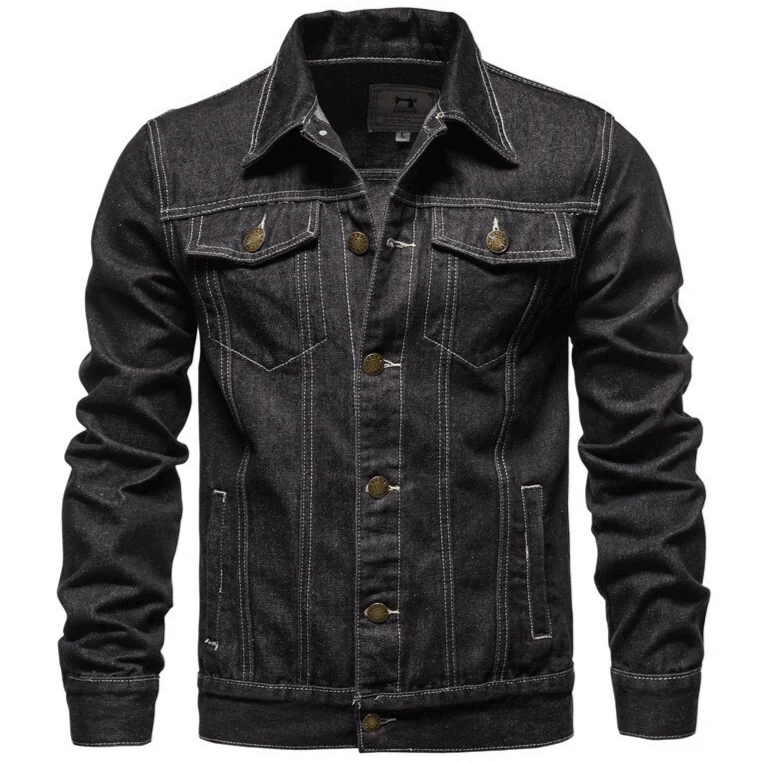 Veste Western en Jean Noir – Image 3