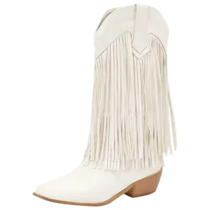 Bottes Cowboy Blanches
