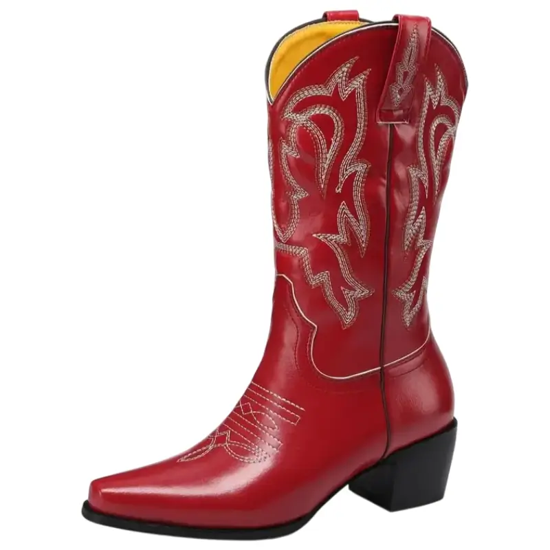 Bottes Country Rouges pour Femme – Image 2