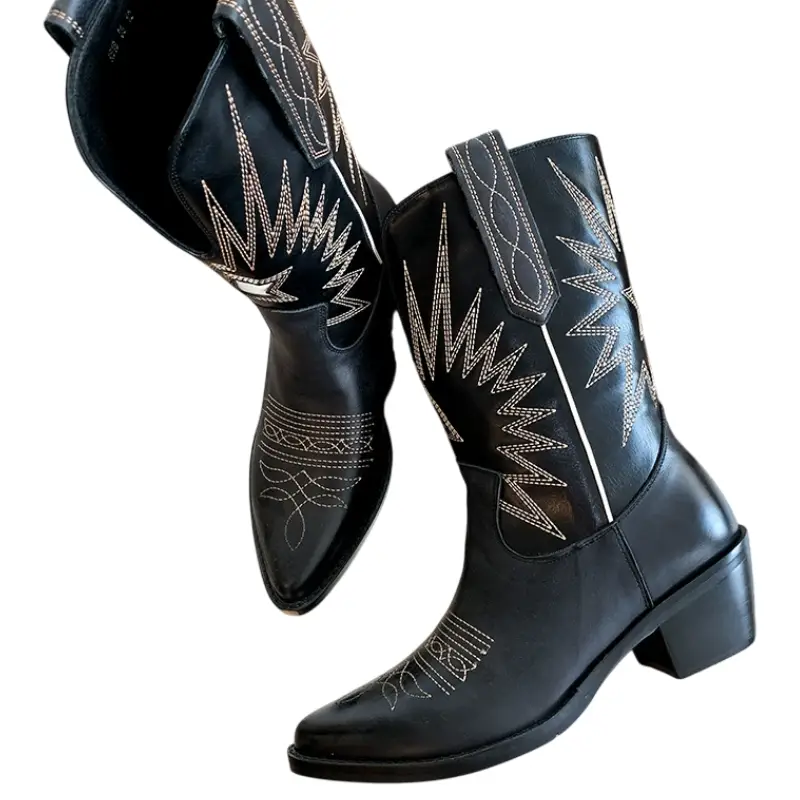 Bottes Cowboy en Cuir pour Femme – Image 4