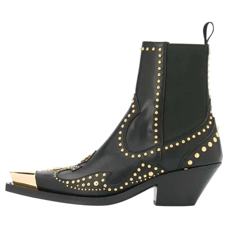 Bottines Style Cowboy Noires – Image 5