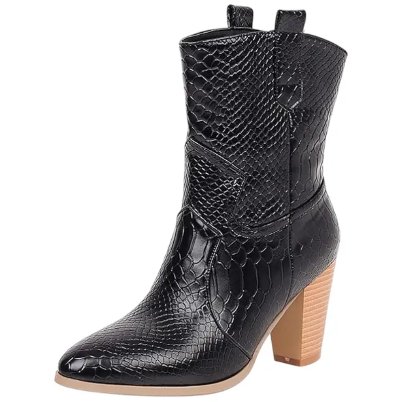 Bottines Western Croco