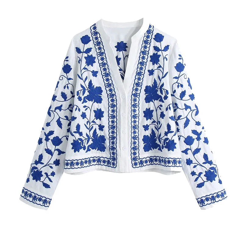 Chemise blanche vintage femme – Image 2