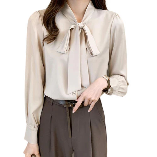 Chemise Femme Vintage Noeud – Image 3