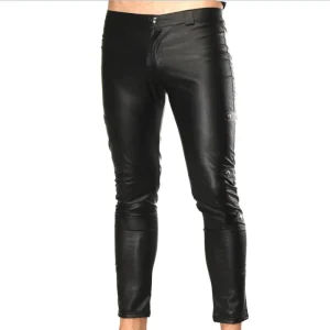 Cuir moto vintage homme pantalon