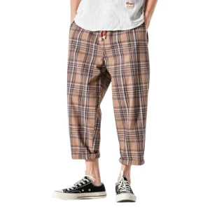 Pantalon Homme Vintage A Rayure