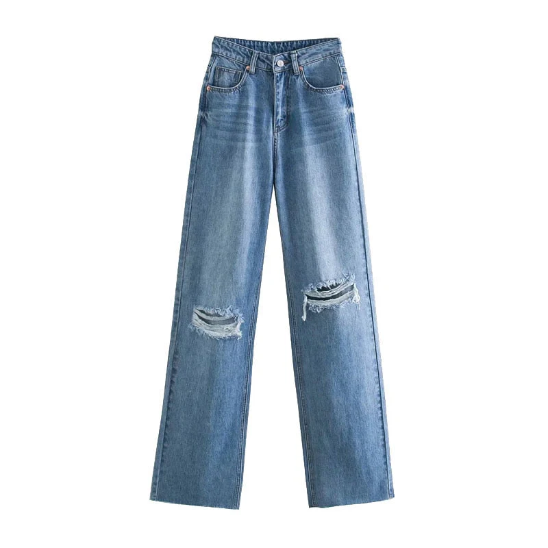 Pantalon jean destroy vintage femme – Image 2