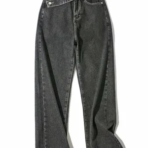 Pantalon Jean Vintage Femme Noir
