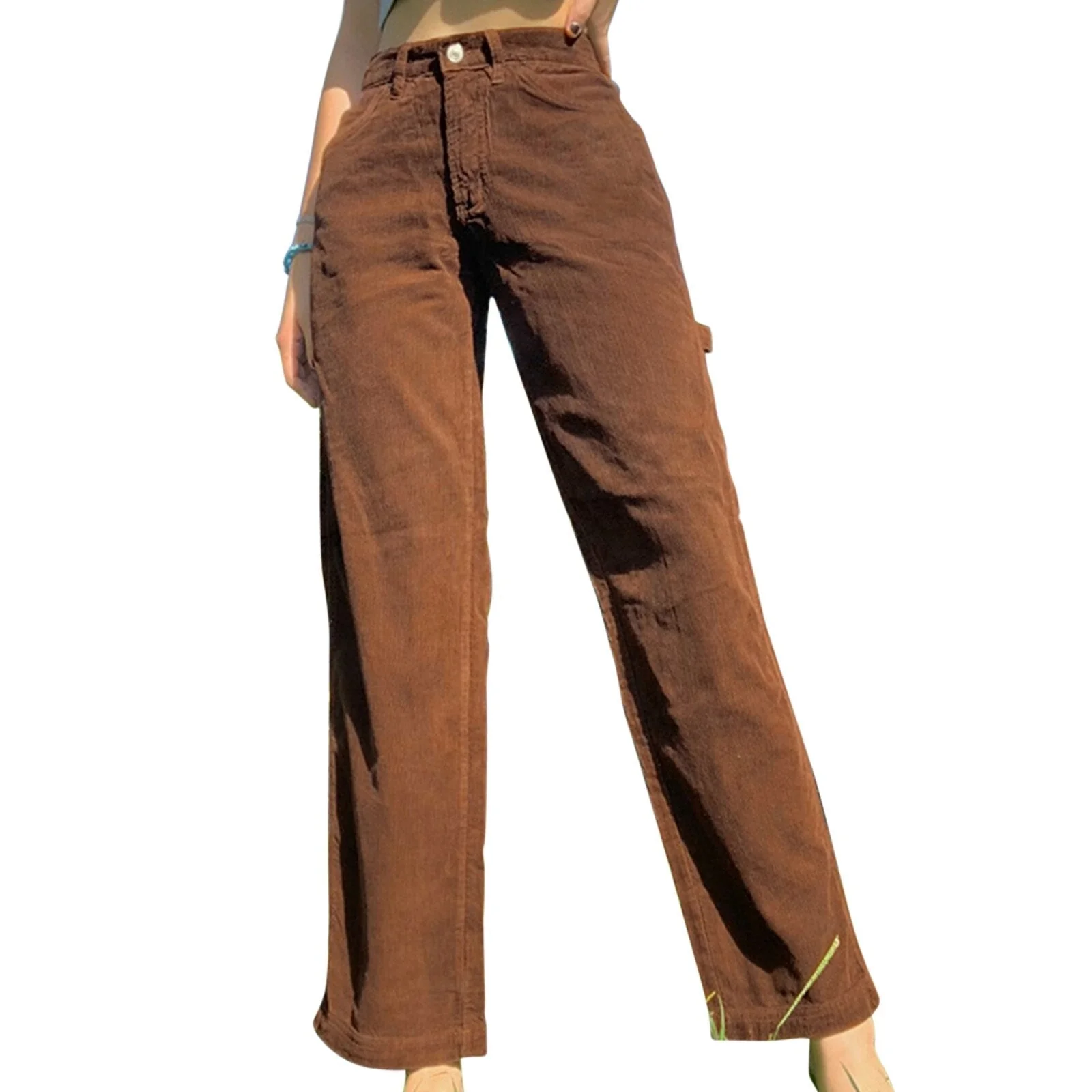 Pantalon Vintage Kaki Femme – Image 4