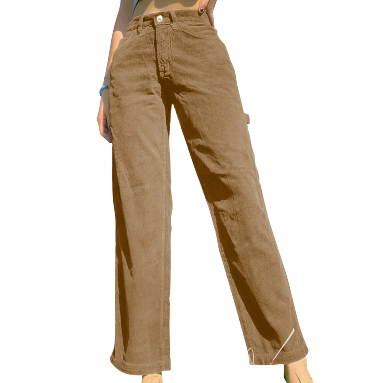 Pantalon Vintage Kaki Femme – Image 3