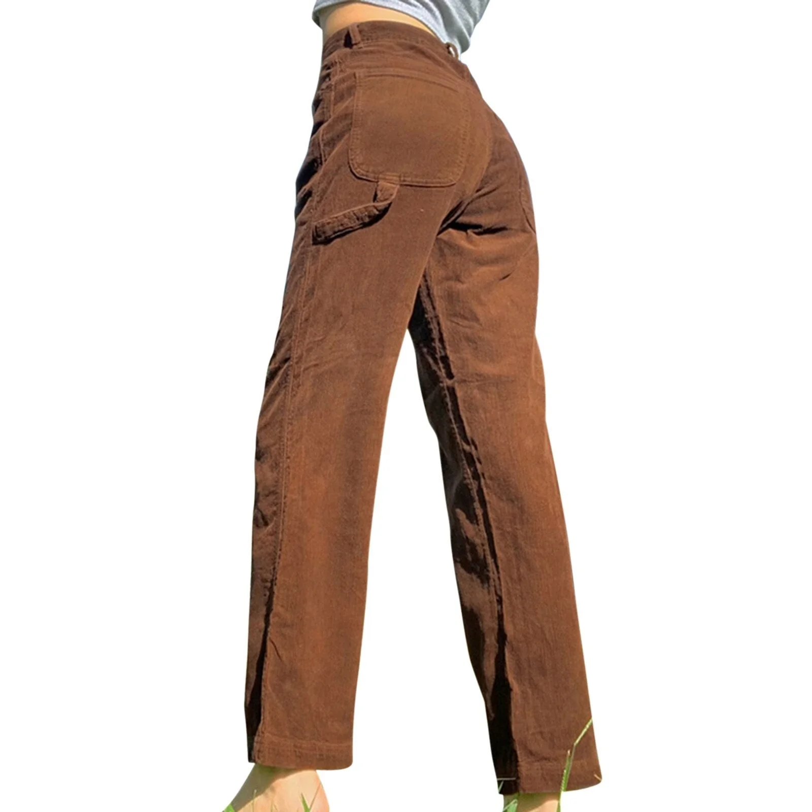Pantalon Vintage Kaki Femme – Image 6