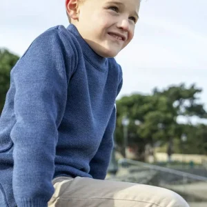 Pull enfant bleu jean