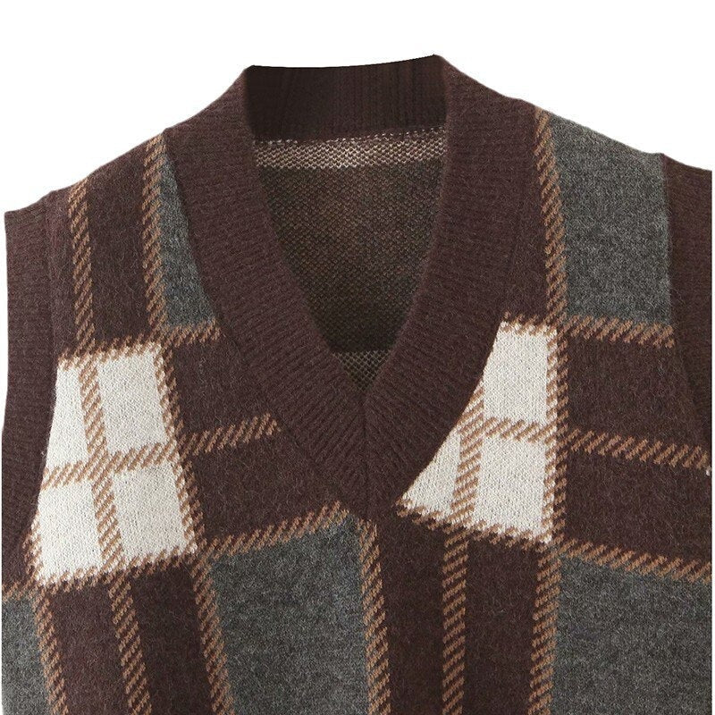 Pull tricote sans manche homme vintage – Image 6