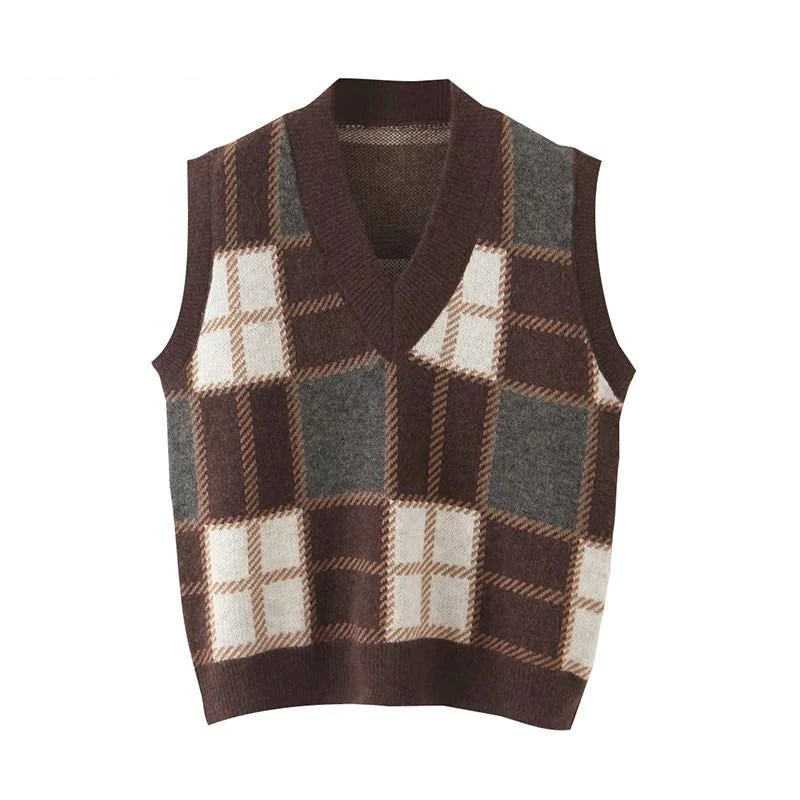Pull tricote sans manche homme vintage – Image 4