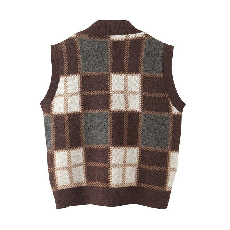 Pull tricote sans manche homme vintage – Image 5