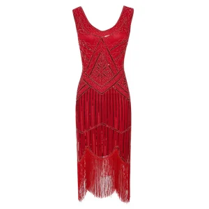 Robe Année 30 Rouge