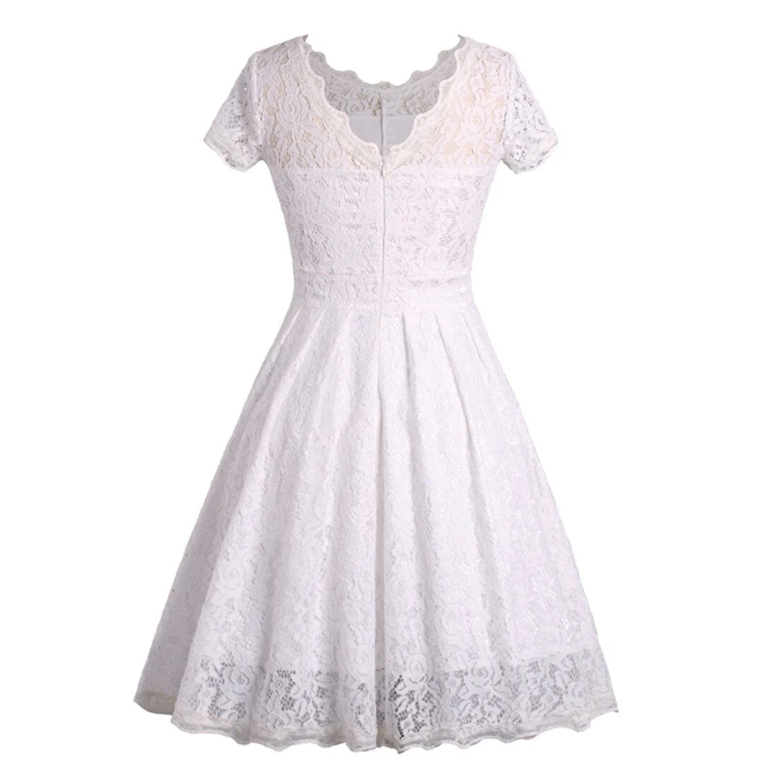 Robe Année 80 Blanche – Image 4