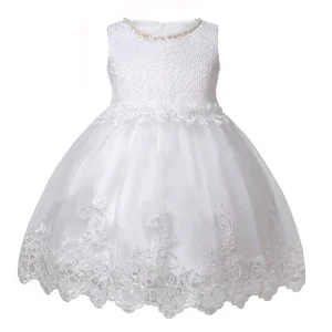 Robe Blanche Princesse Fille Baptême