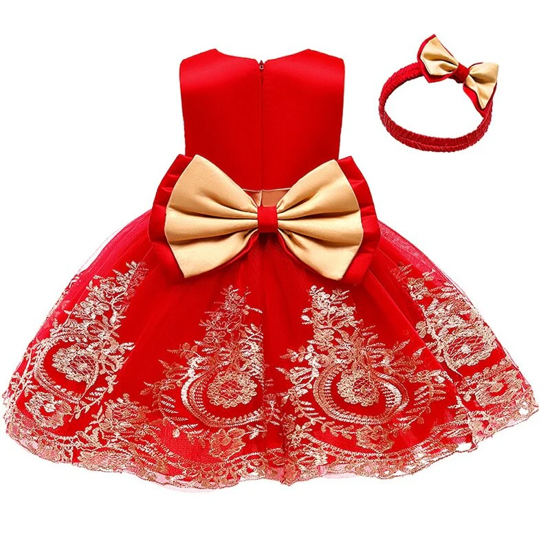 Robe De Bapteme Bébé Fille Princesse – Image 3