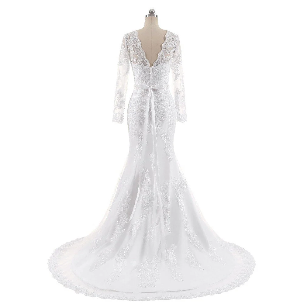 Robe De Mariée Princesse Avec Manche Longue – Image 3