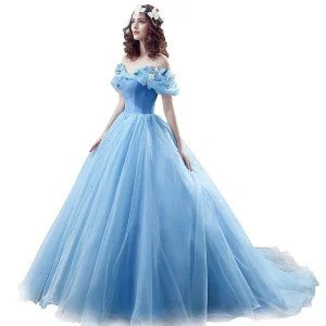 Robe De Princesse Bleu Ciel