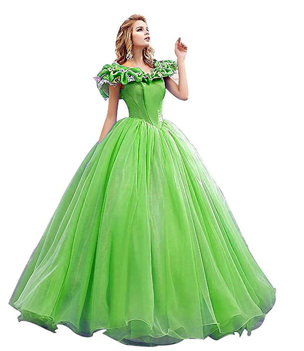 Robe De Princesse Vert Pomme – Image 2