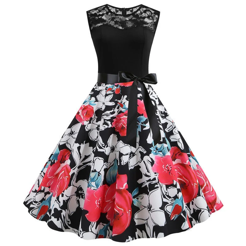Robe évasée fleurette année 80 – Image 4
