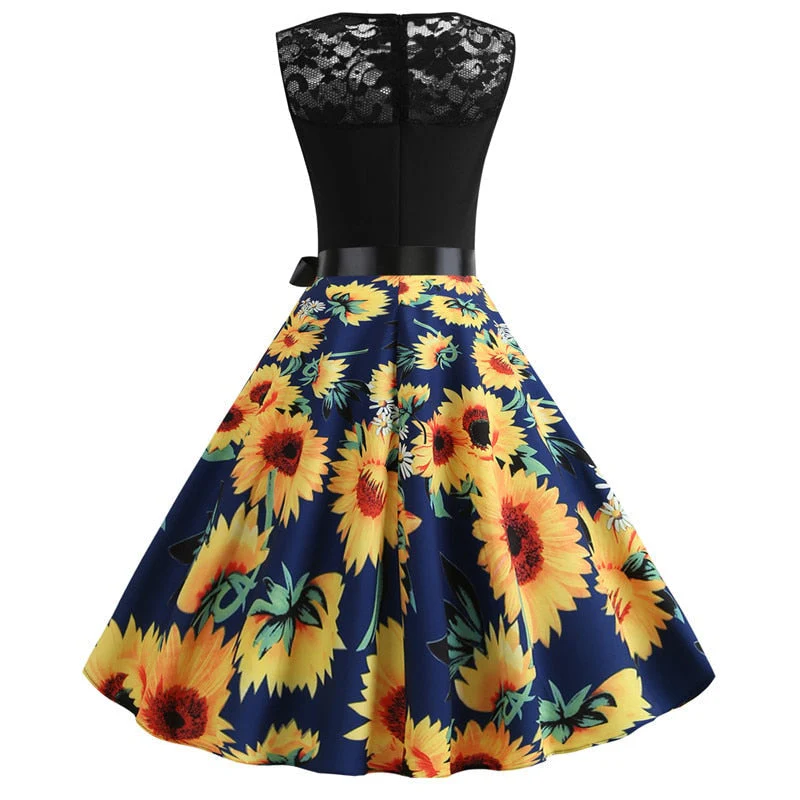 Robe évasée fleurette année 80 – Image 2
