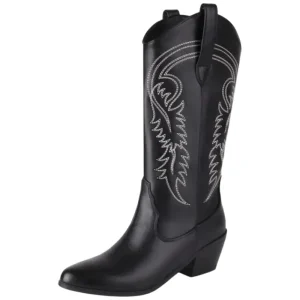 Santiags Noires pour Femme