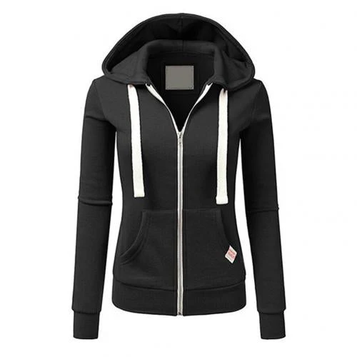 Sweat capuche zippé femme vintage – Image 3