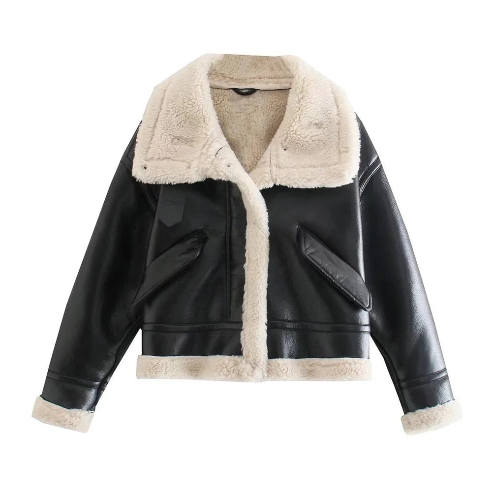 Veste cuir vintage femme – Image 2