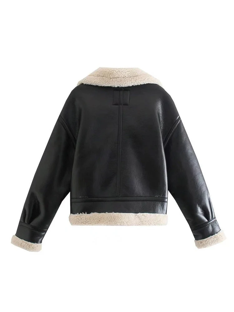 Veste cuir vintage femme – Image 3